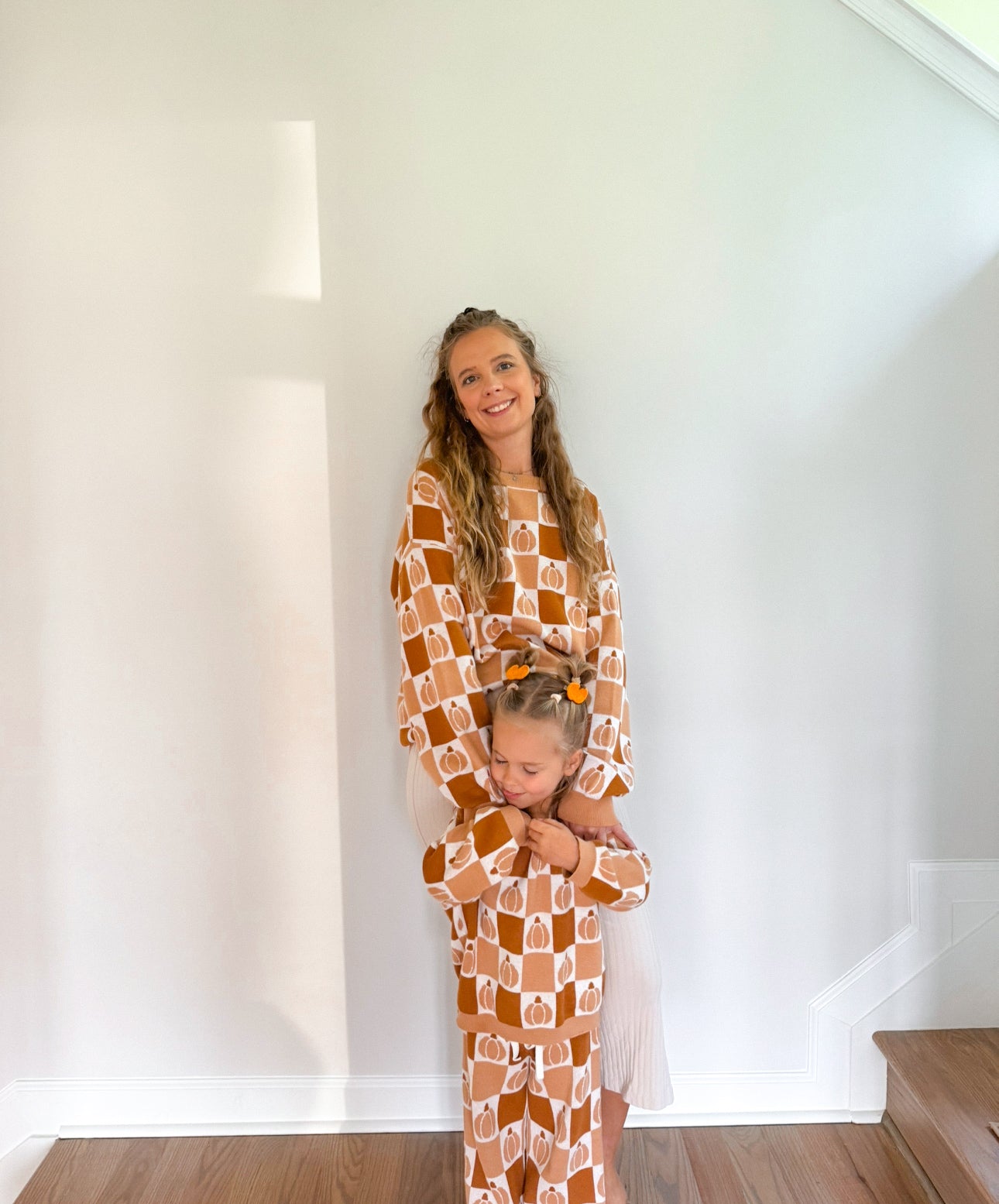 Adult Checkered Pumpkin Sweater