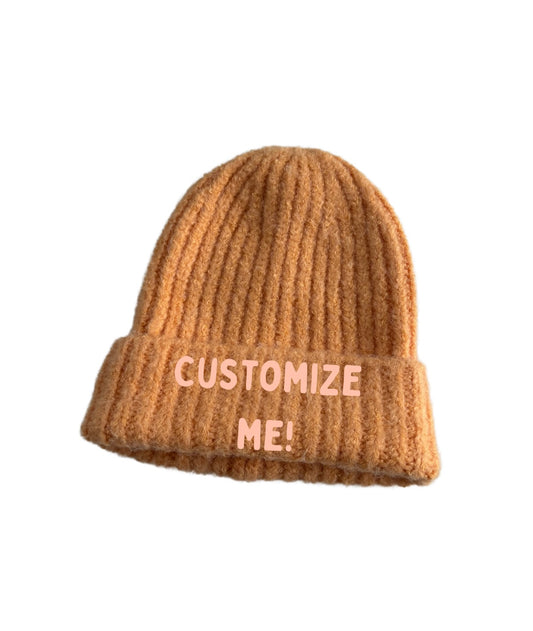 Custom Adult Beanie: Apricot