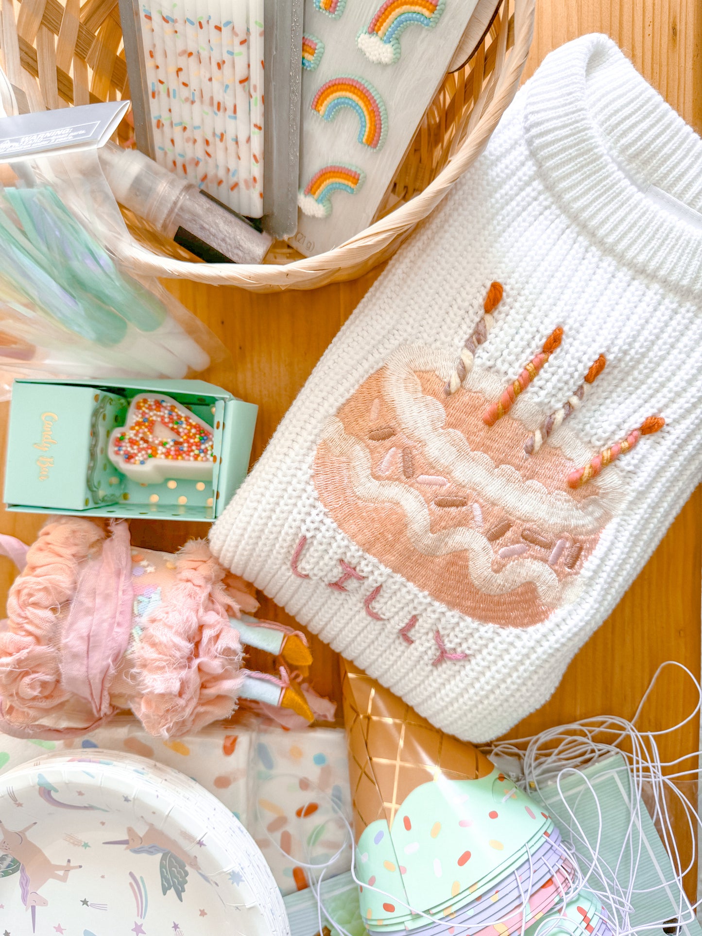 Pink Birthday Cake Sweater