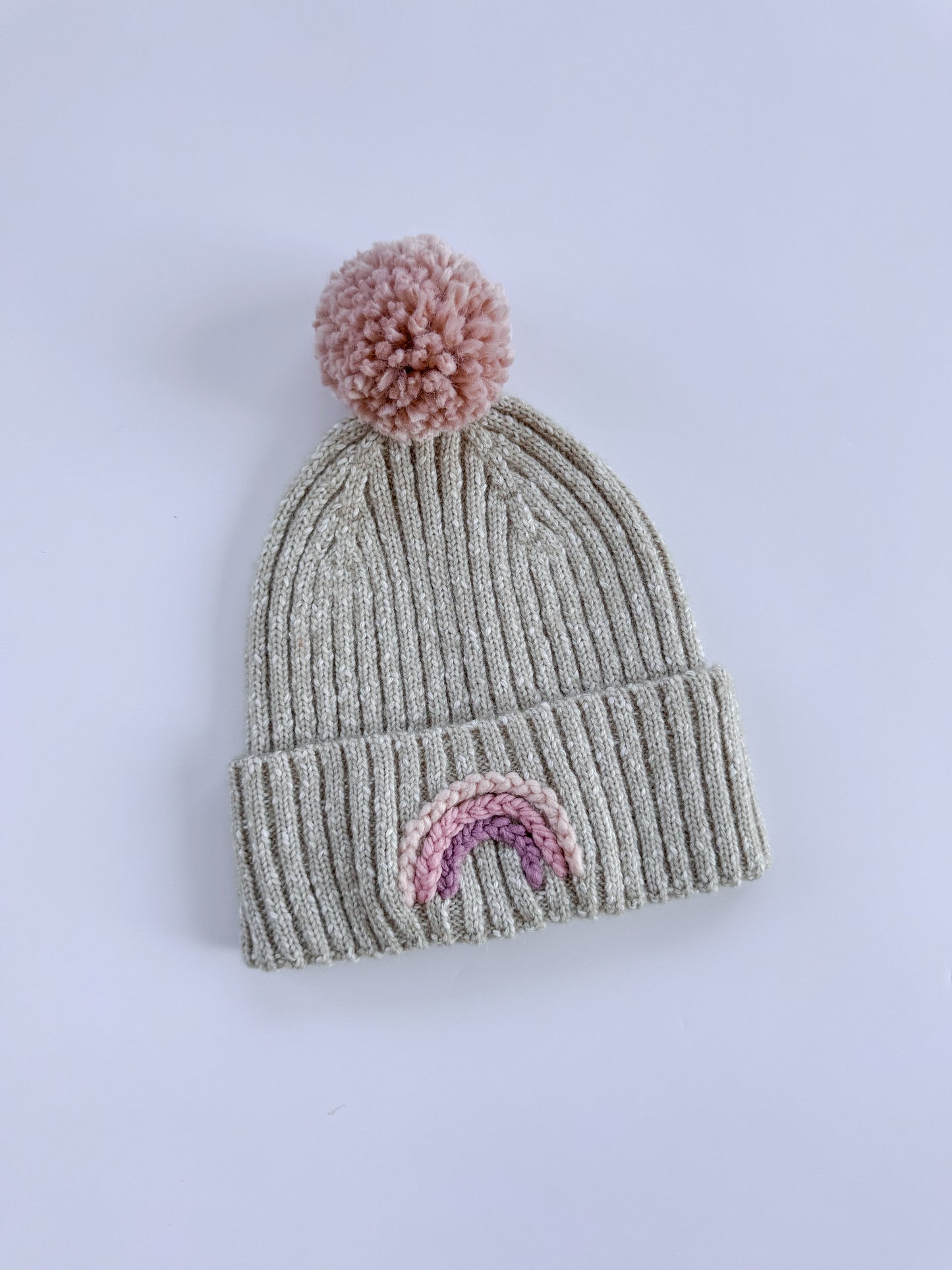 Custom Adult Beanie: Taupe Speckle