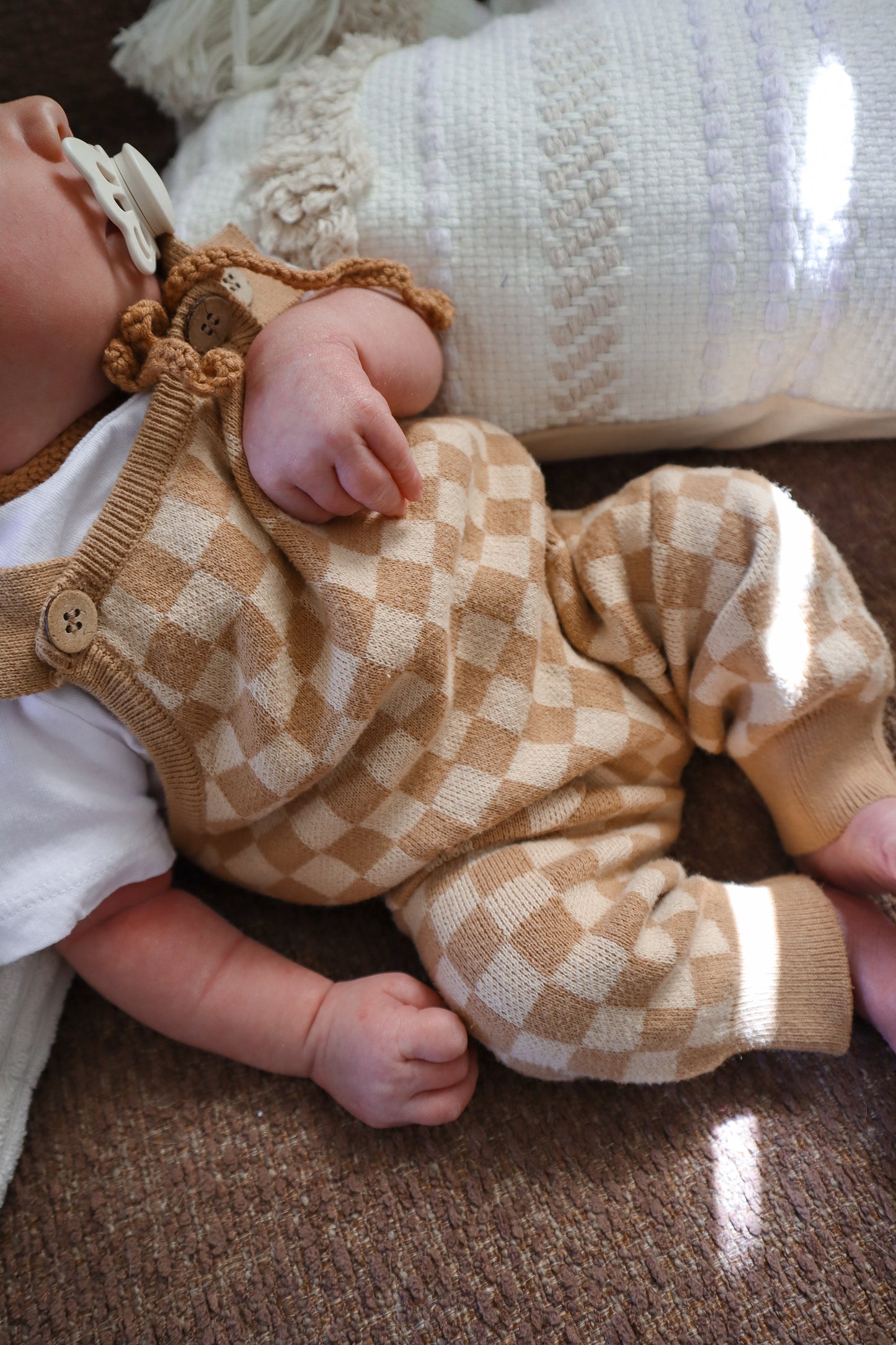 Teddy Checkered Overalls