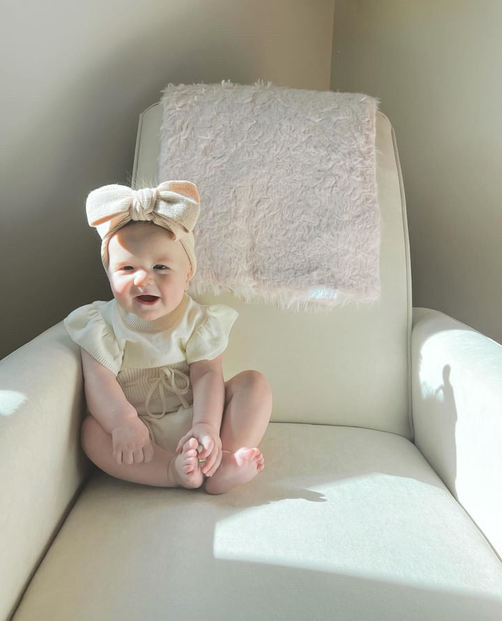 Coconut Ruffle sleeve Romper