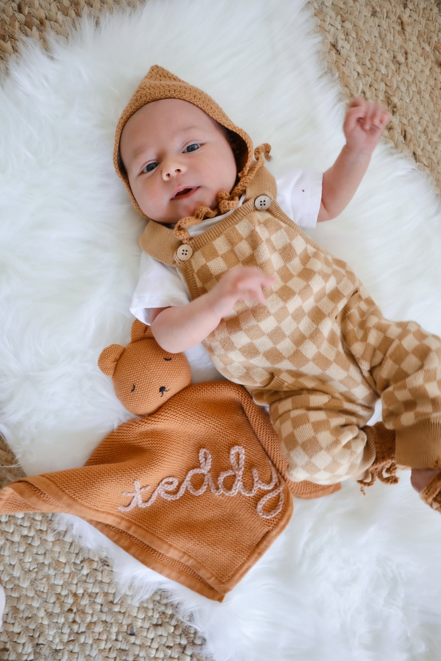 Teddy Checkered Overalls
