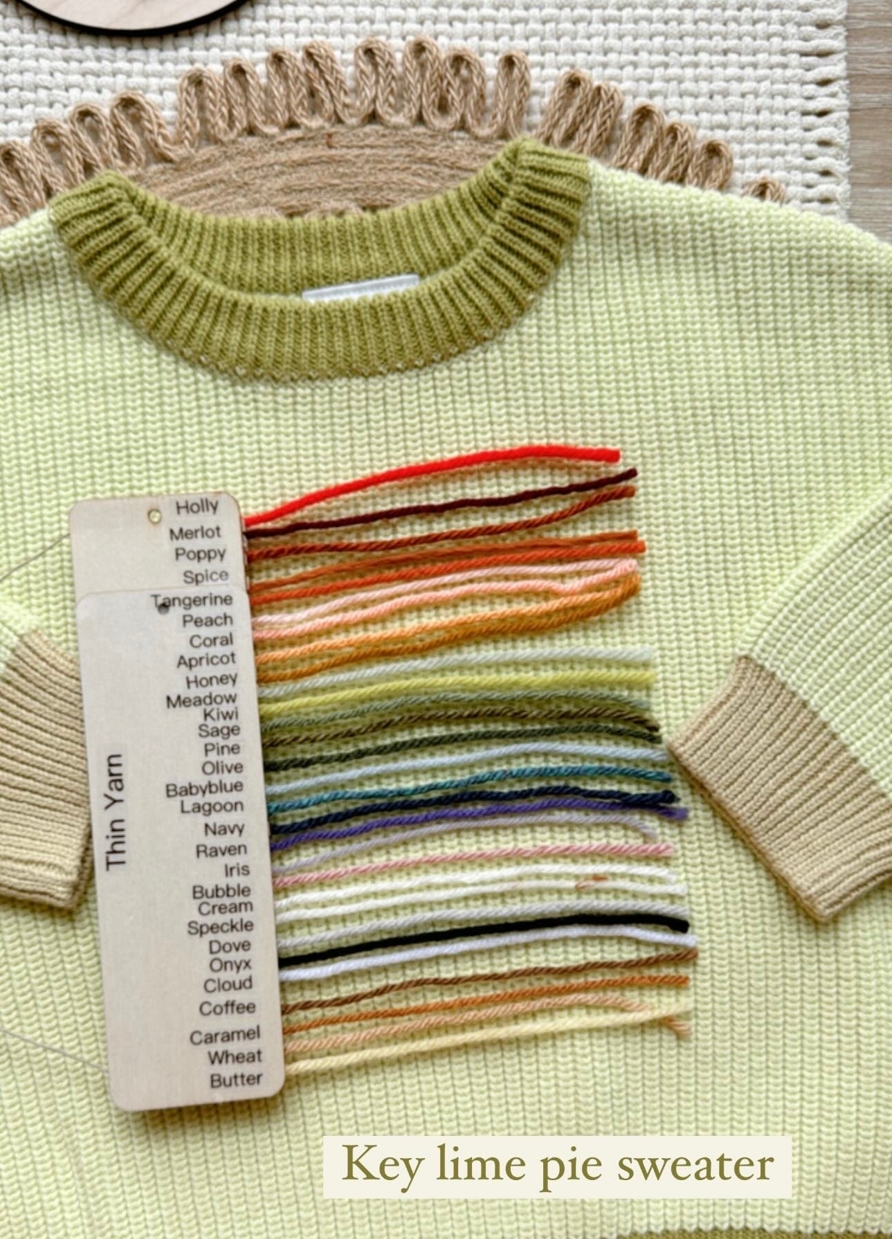 Custom Sweater: Key Lime