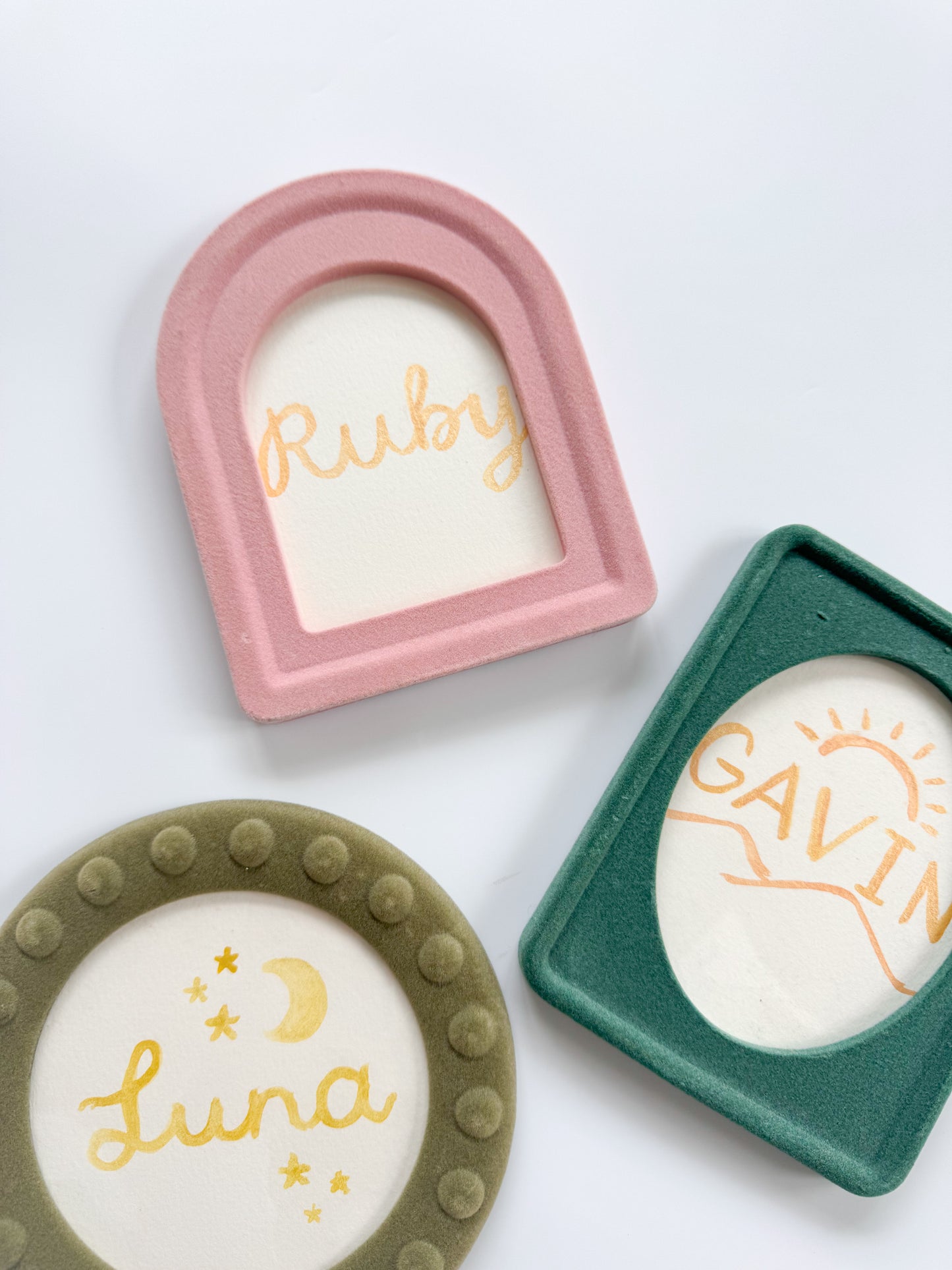 Hand Painted Name Card (frames not included)