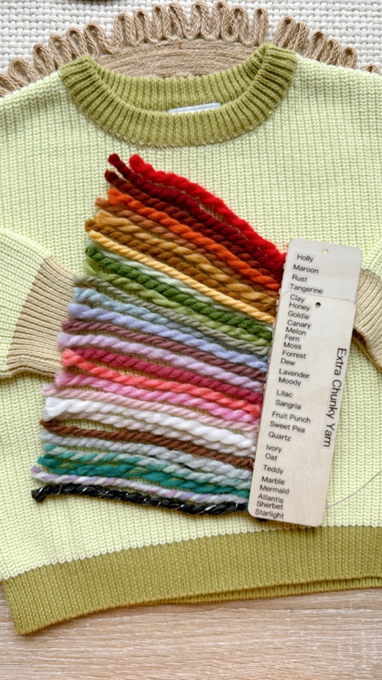 Custom Sweater: Key Lime