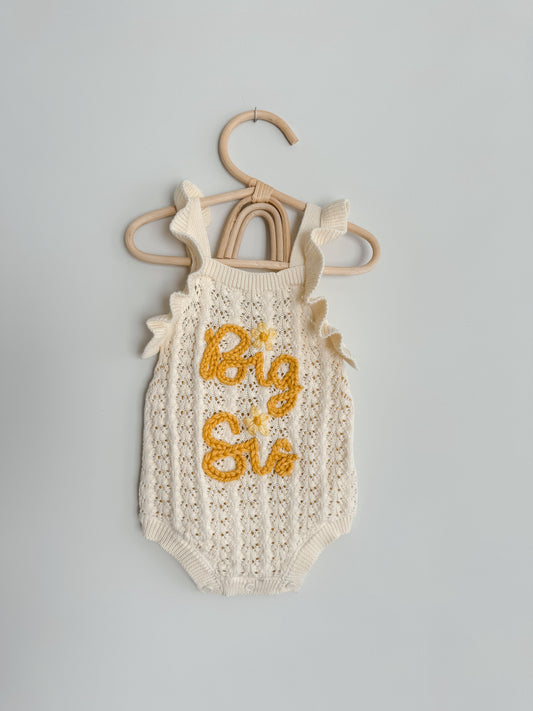 Big Sis Lil Sis Goldie Romper