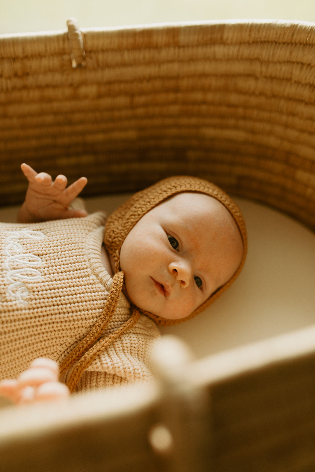 Handmade Baby Bonnet: Clay