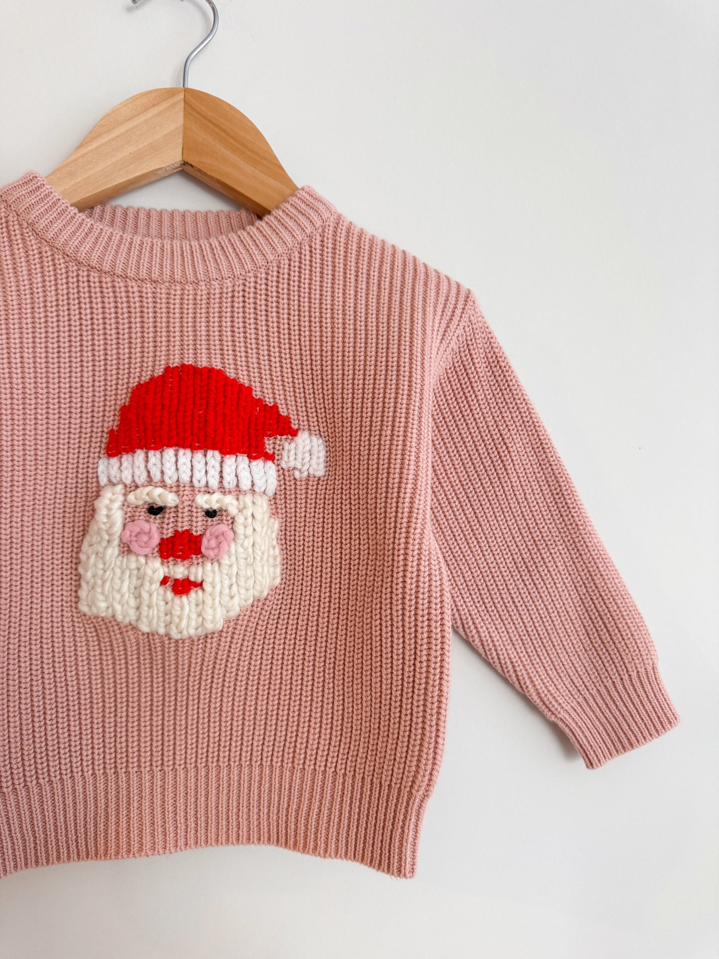 Pink Santa Sweater 6 month