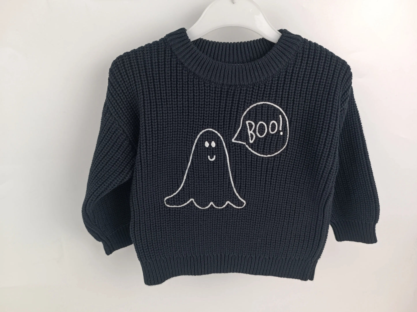 GLOW Ghost BOO Sweater