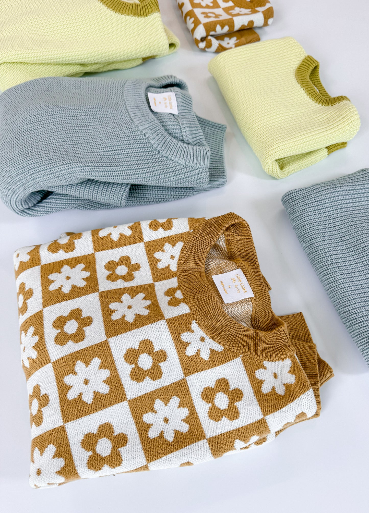 Checkered Daisy Sweater