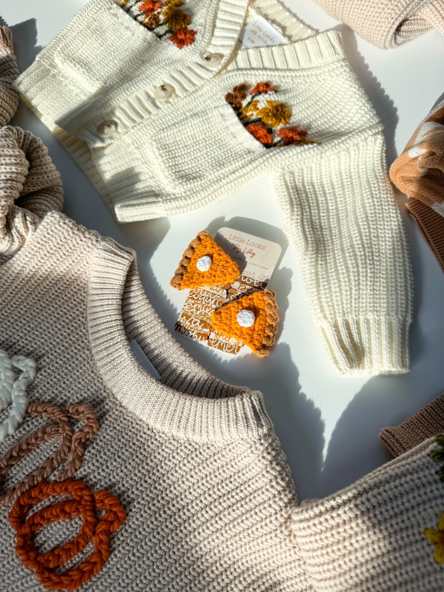 Crocheted Pumpkin Pie Clip (1)