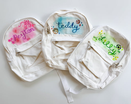 Watercolor Name Small Backpack