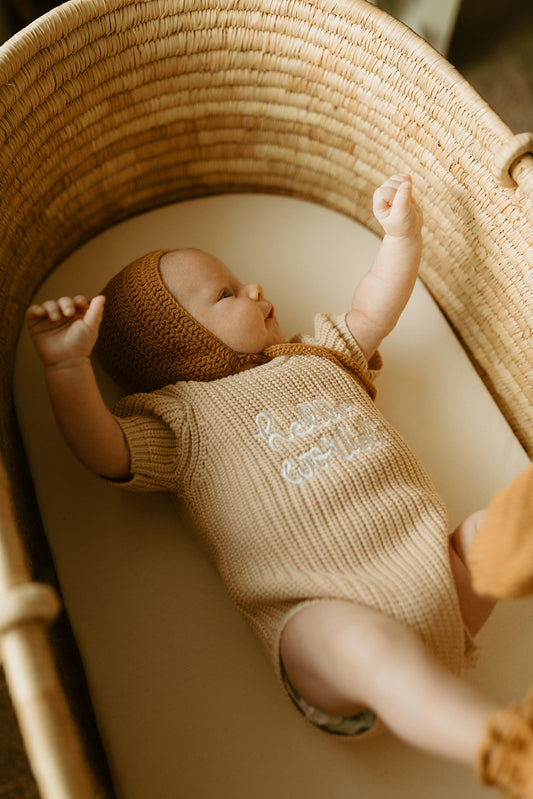 Hello World Newborn Romper
