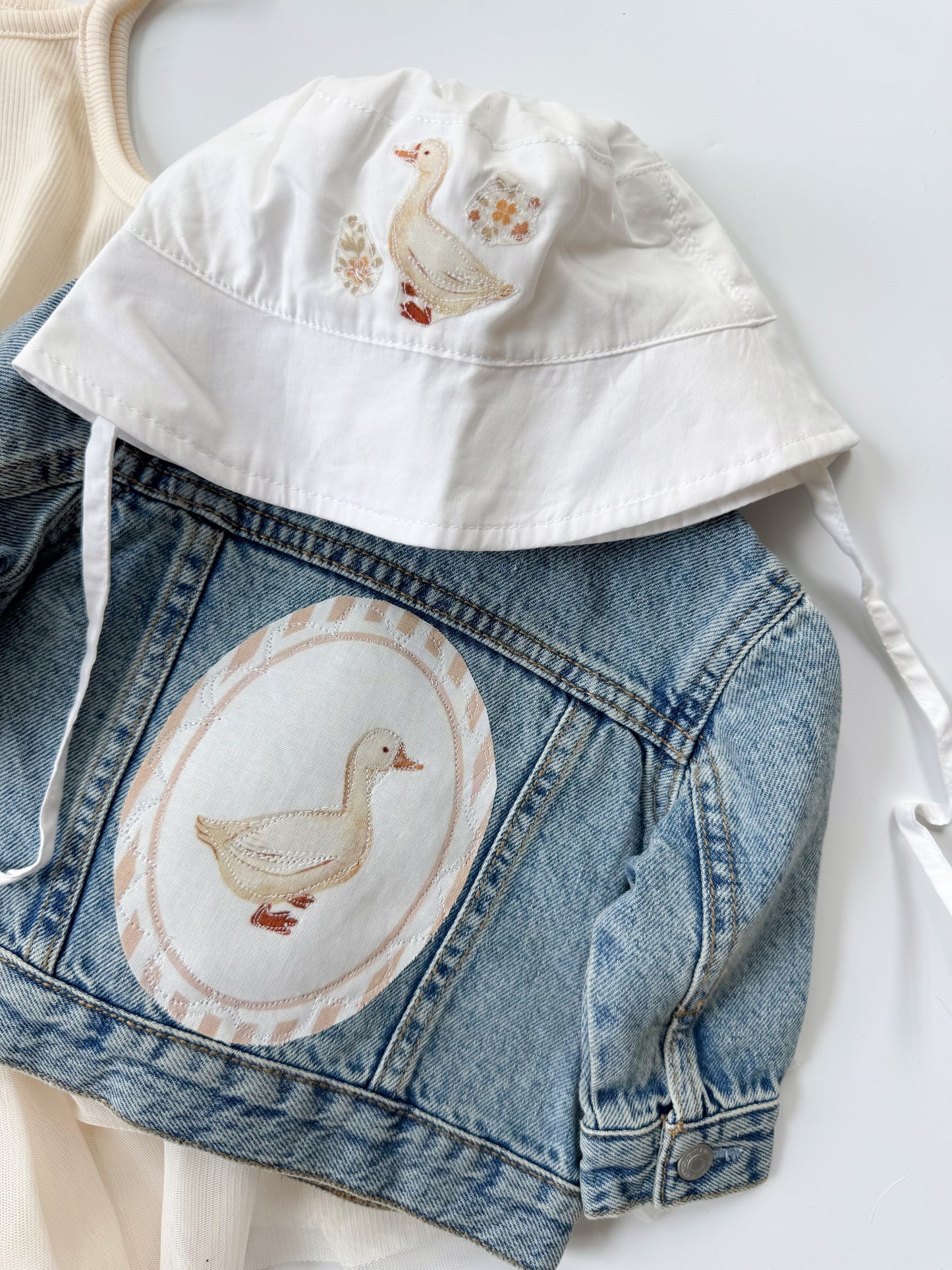 Goose white sun hat