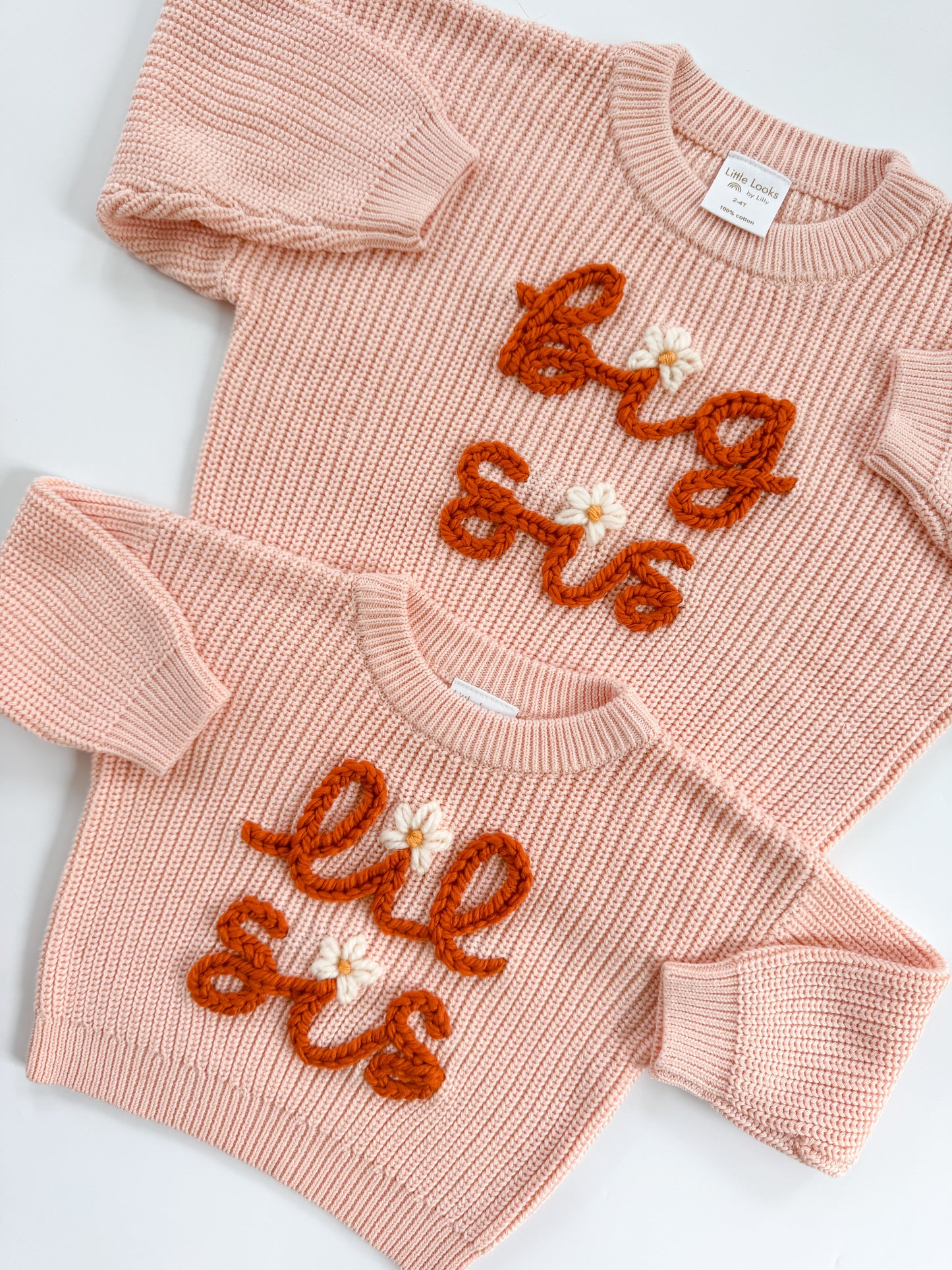 Big Sis Lil Sis Peachy Sweater