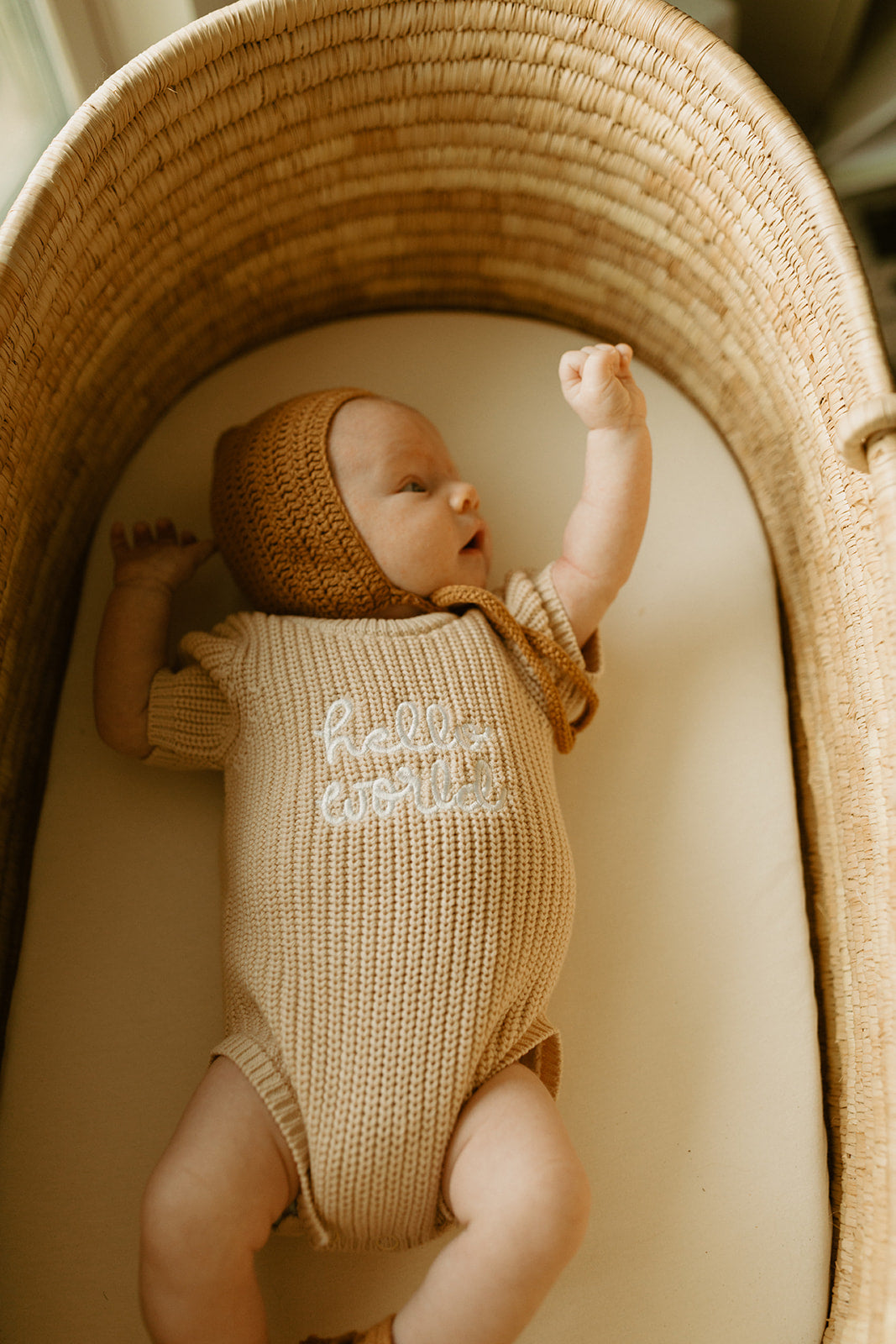 Hello World Newborn Romper