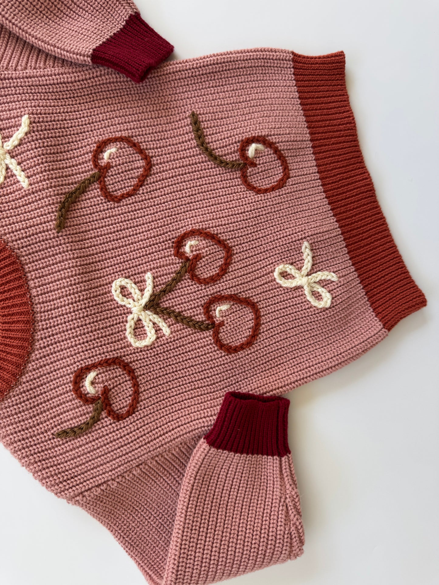 Cherry Bow Sweater 3-6m