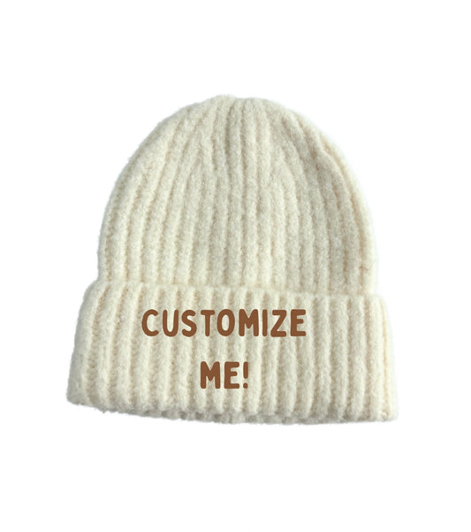Custom Adult Beanie: Snow