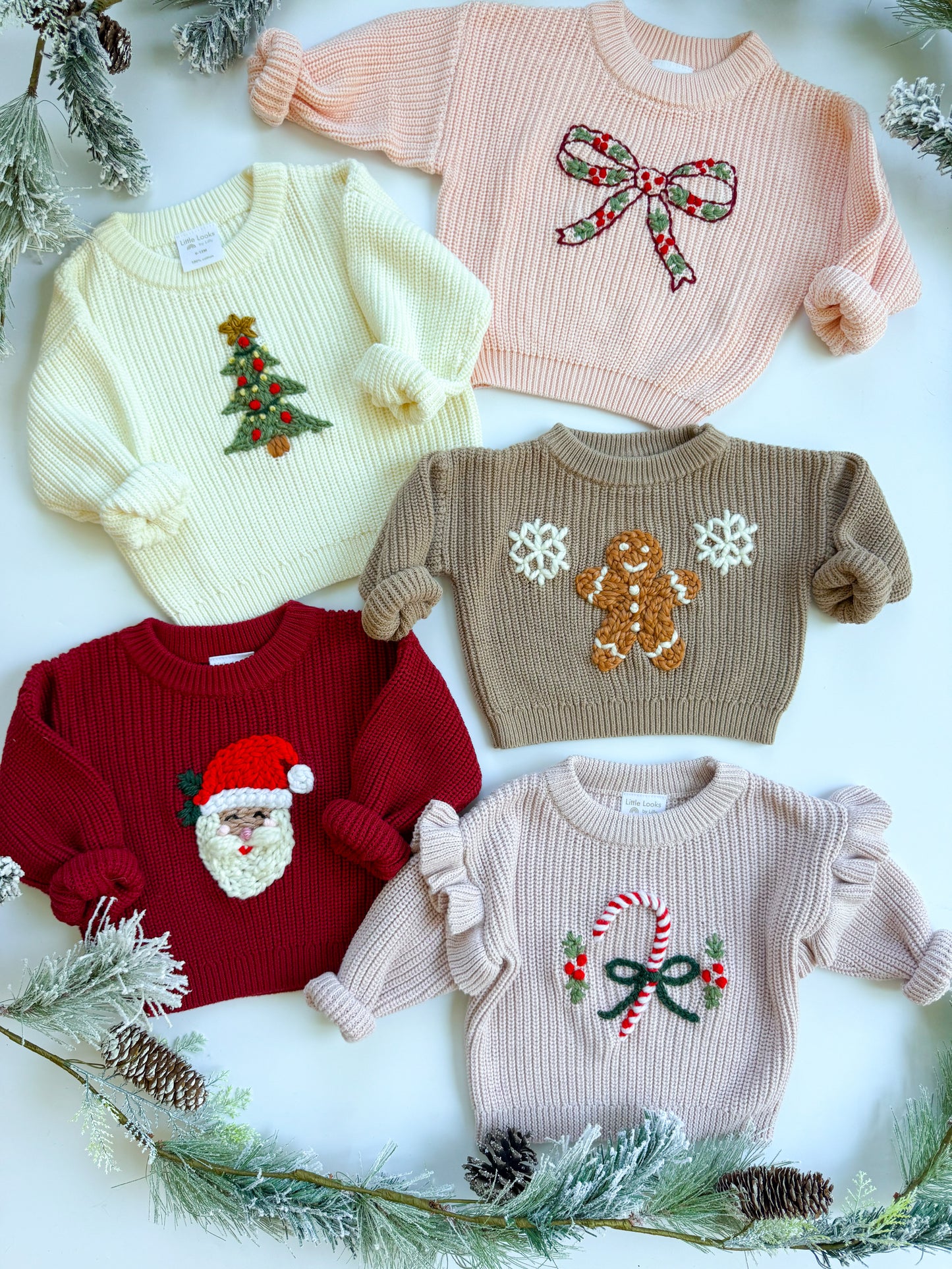 Ruffle Candy Cane Sweater