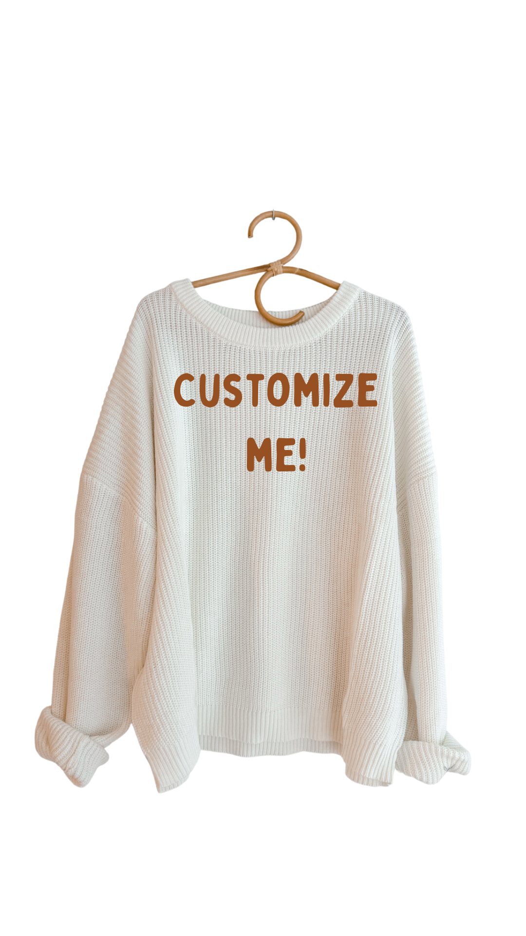 Custom Women’s Sweater: Coconut White