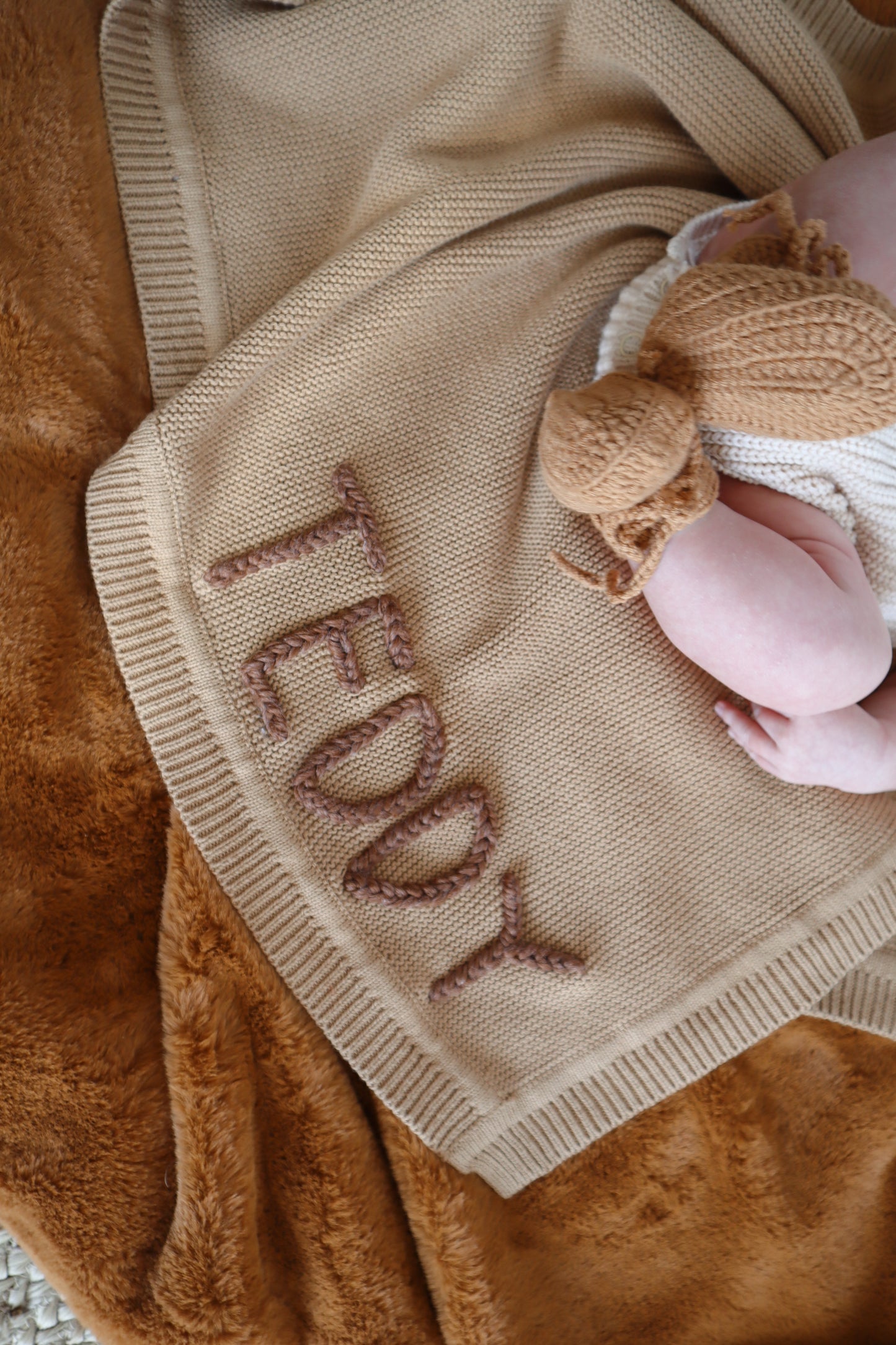 Custom Embroidered Blanket: Chestnut