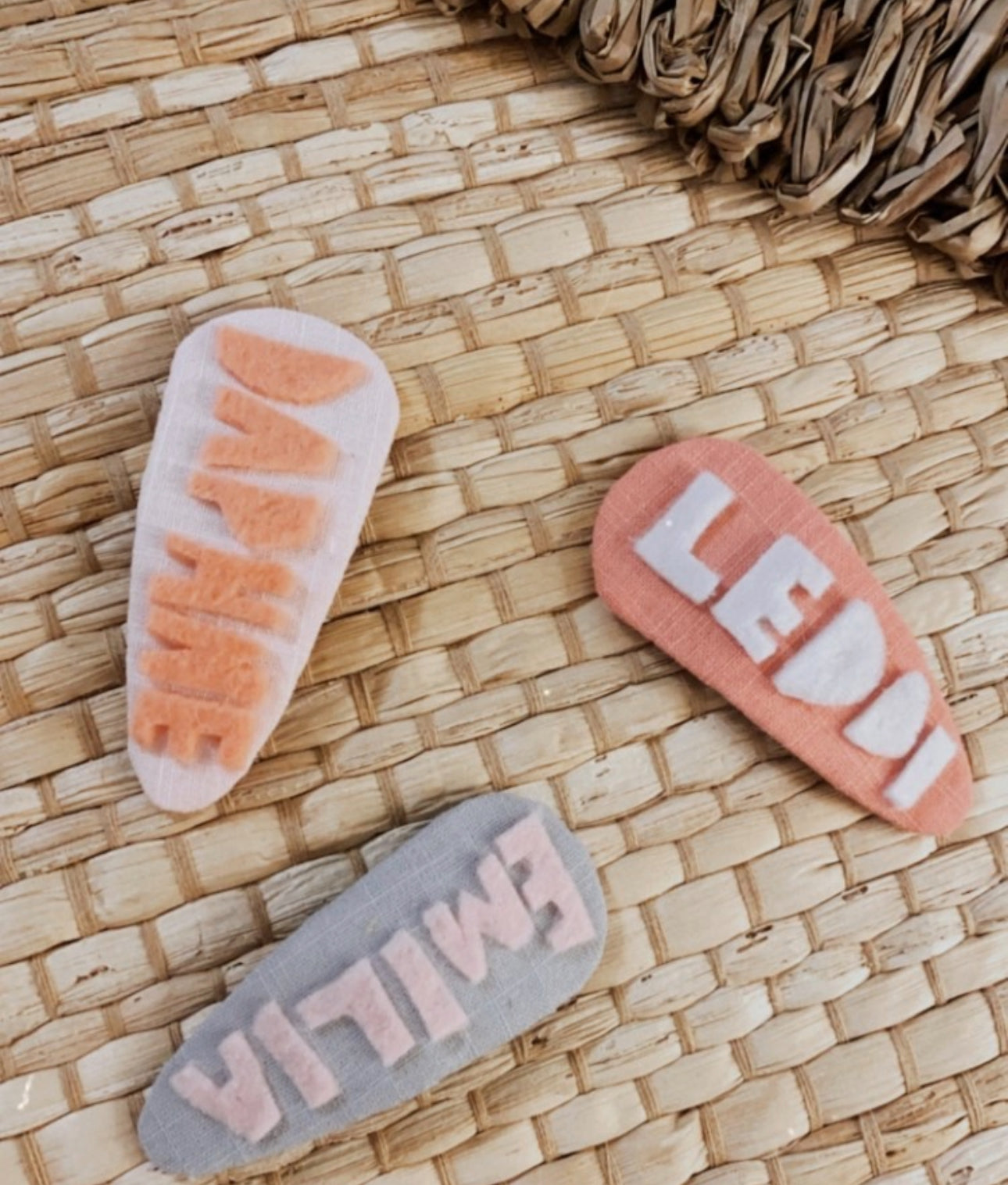Felted Name Clip
