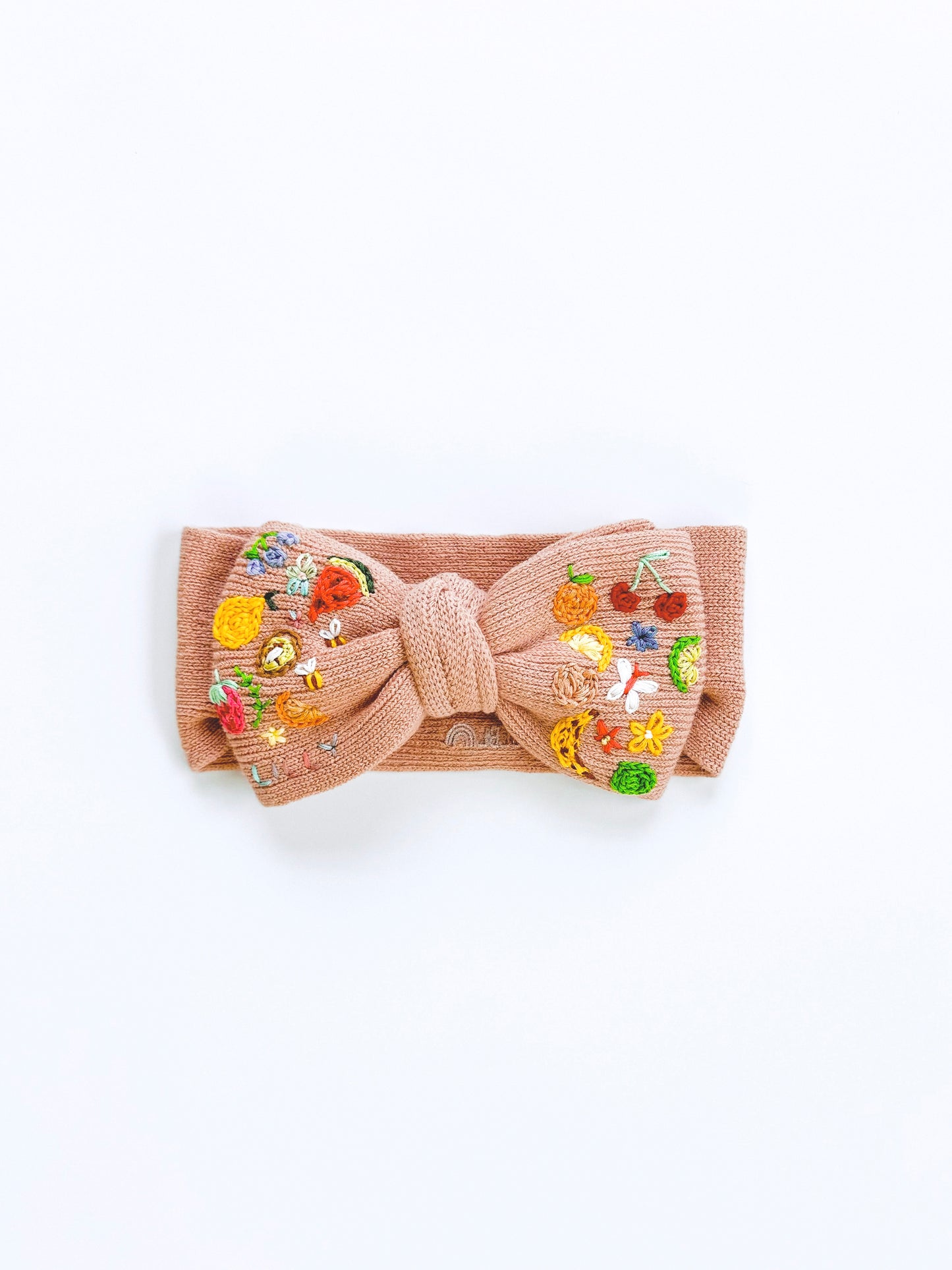 Custom Knit Bow Headband: Coral