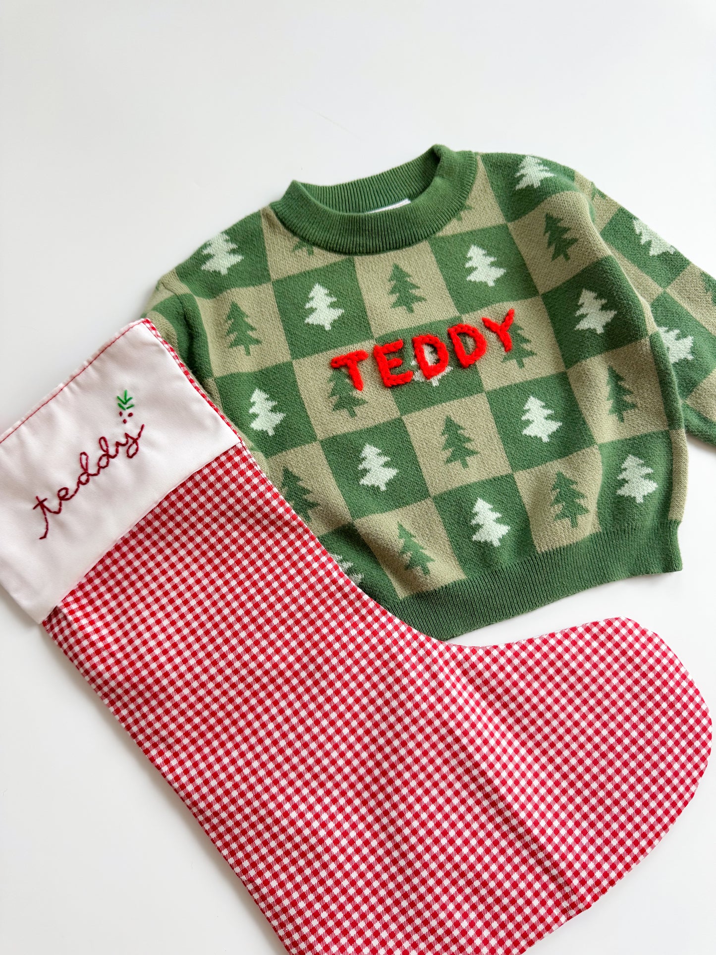Checkered Tree Sweater
