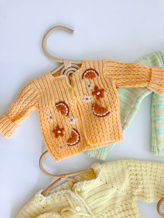 Orange Slice Knit Cardigan 6-12m