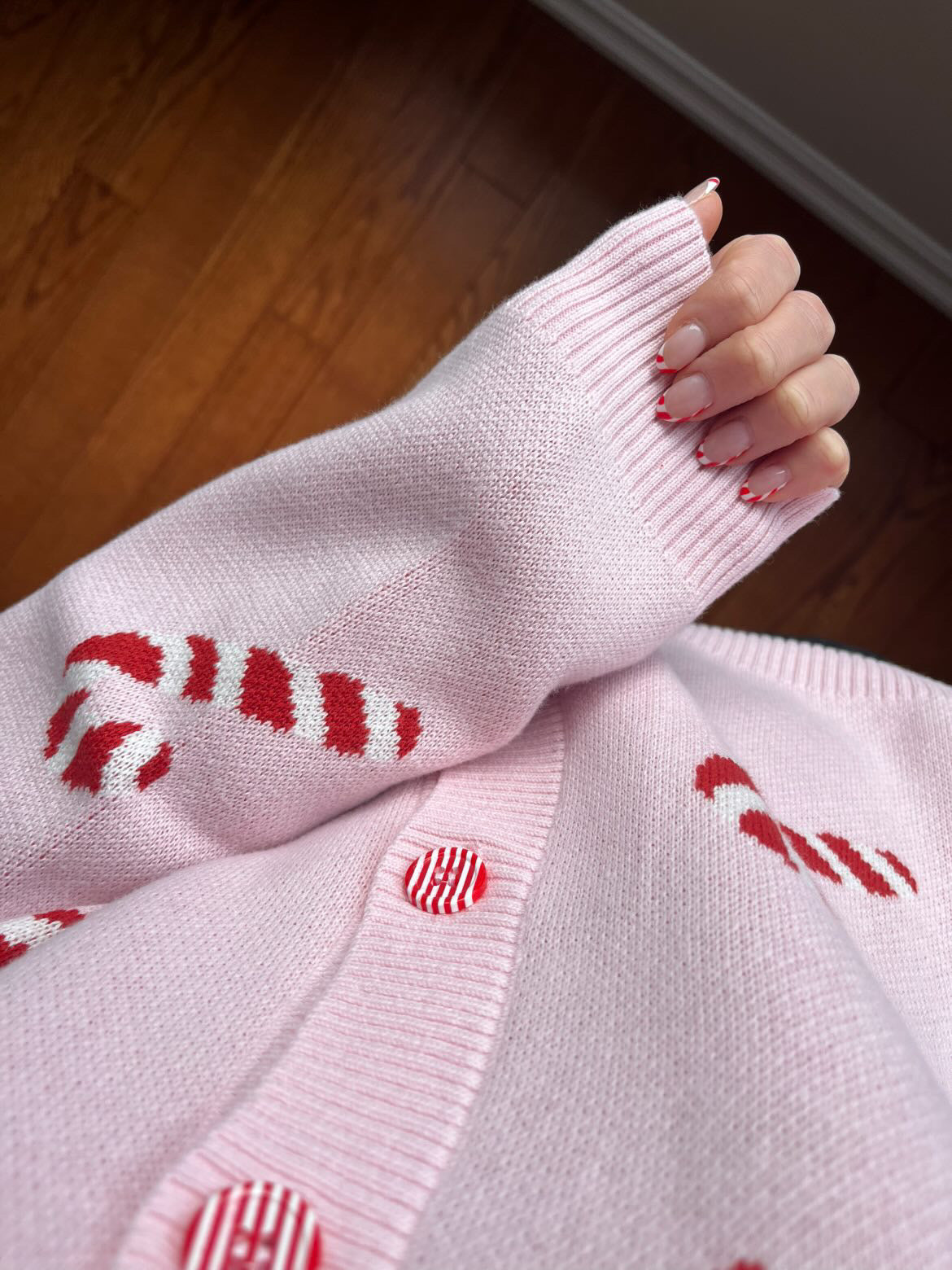 Pink Candy Cane Cardigan