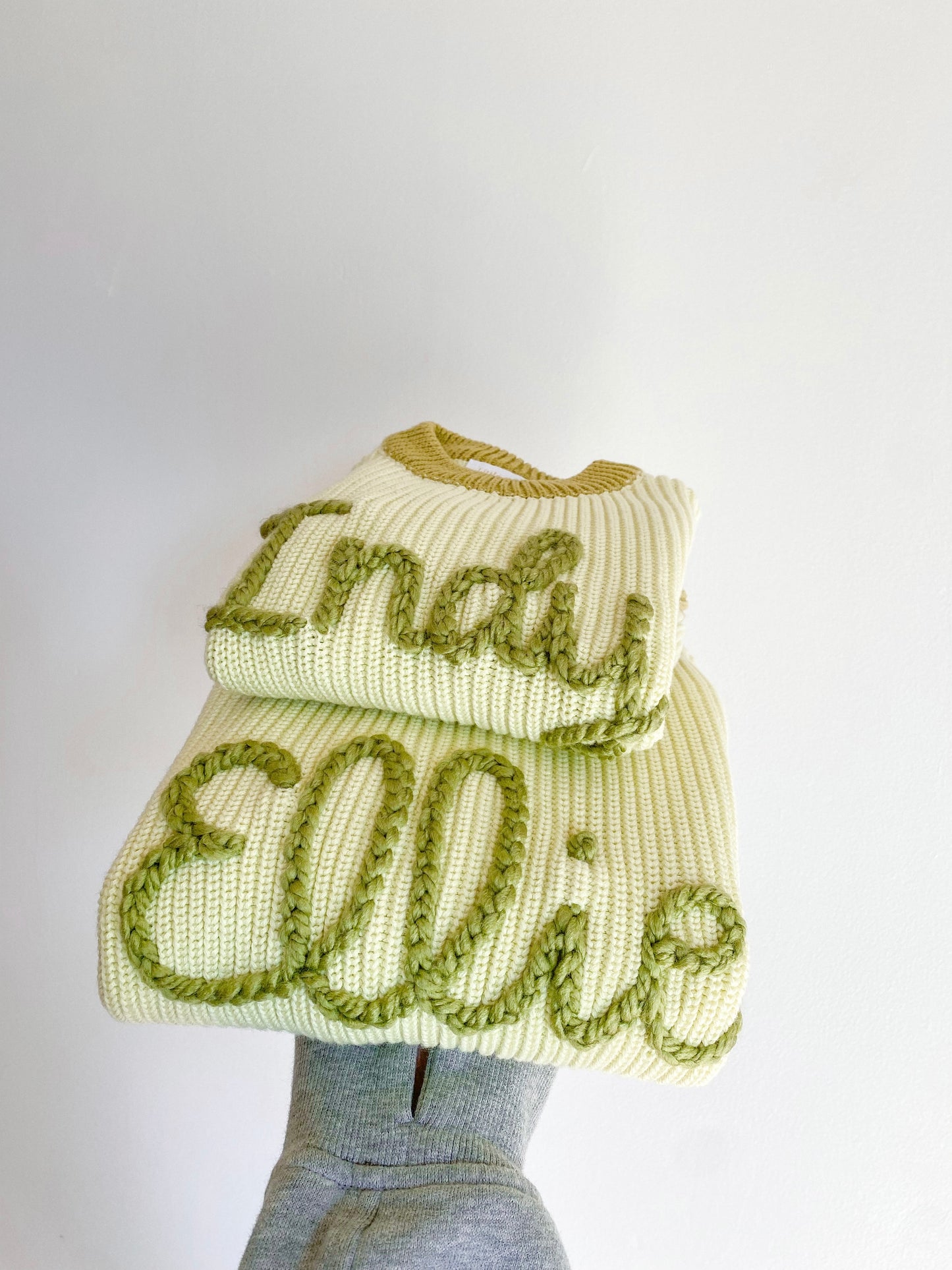 Custom Sweater: Key Lime