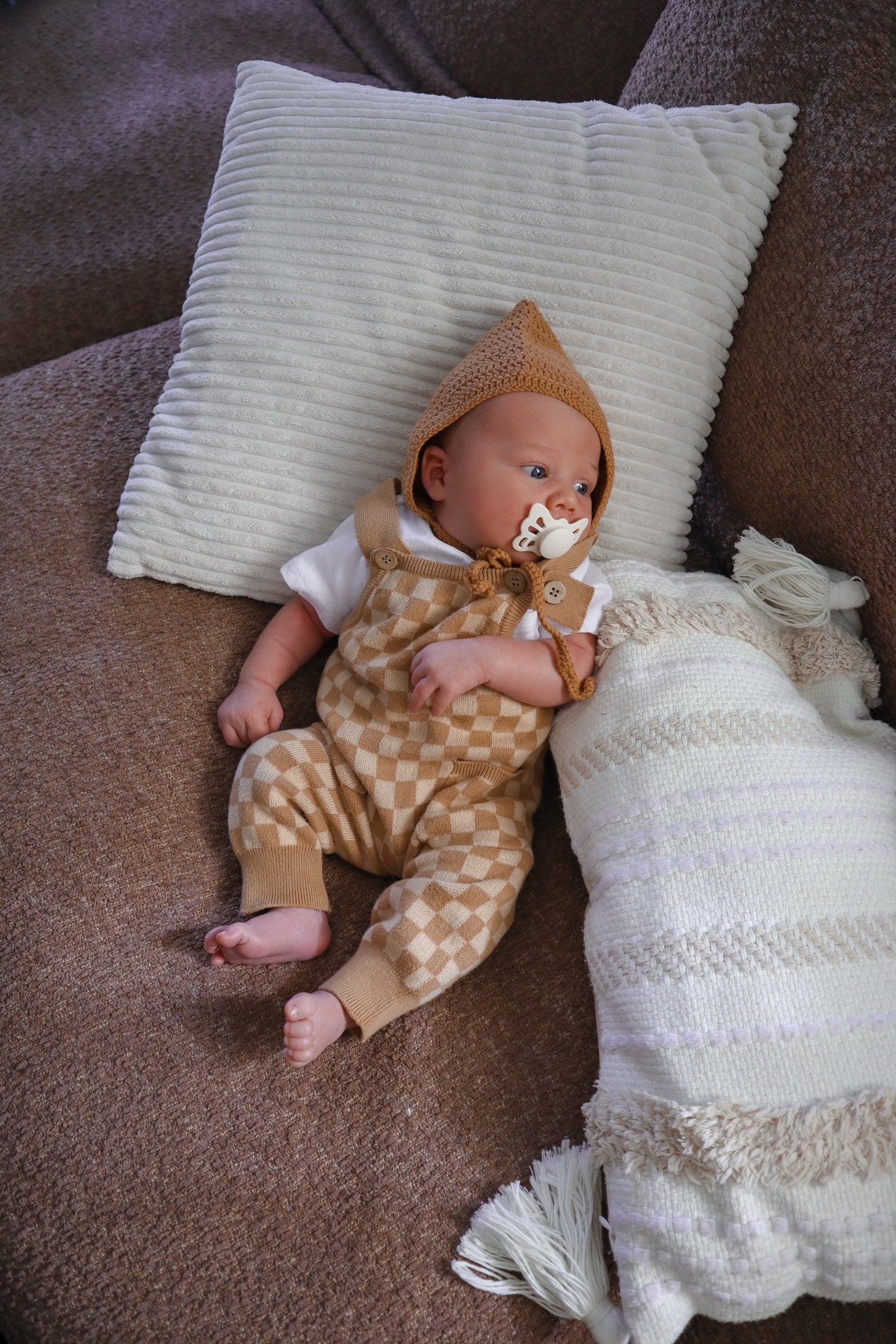 Teddy Checkered Overalls