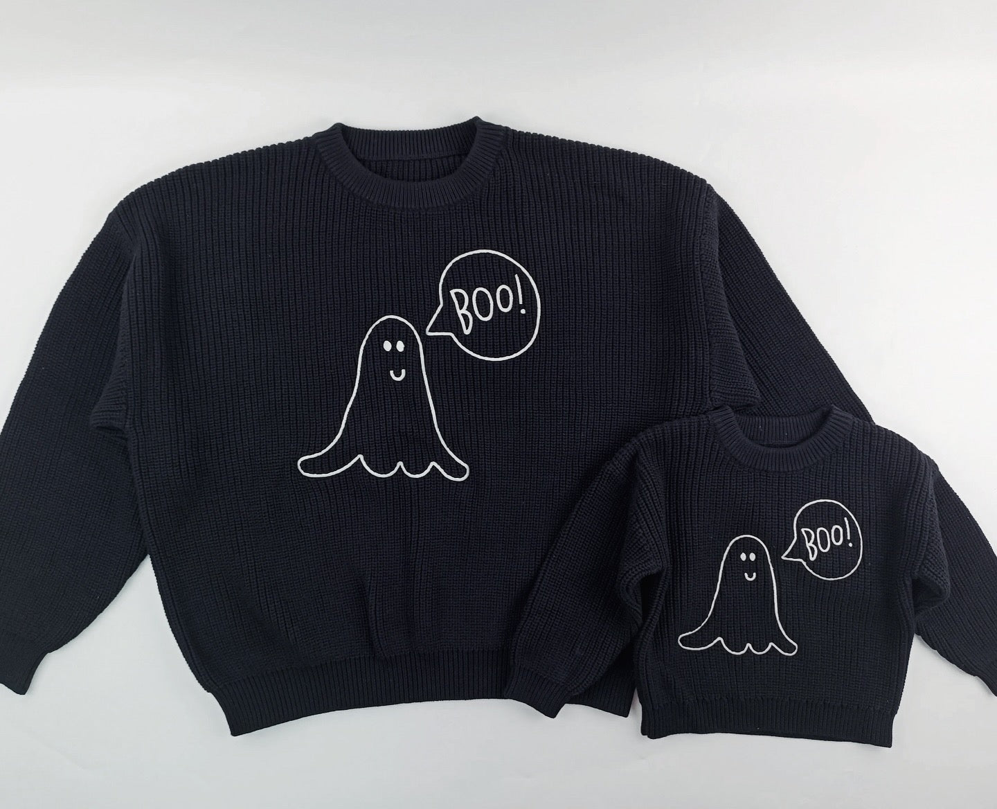 GLOW Ghost BOO Sweater