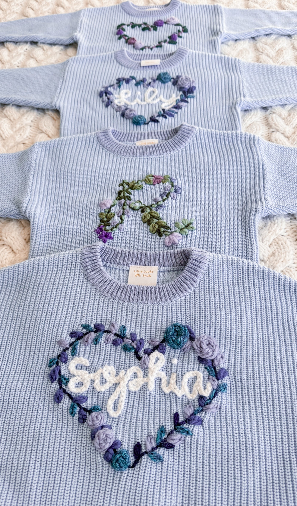 Custom Sweater: Dreamy Blue