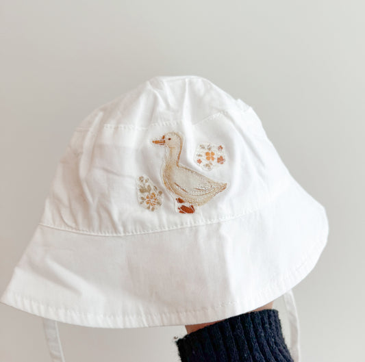 Goose white sun hat