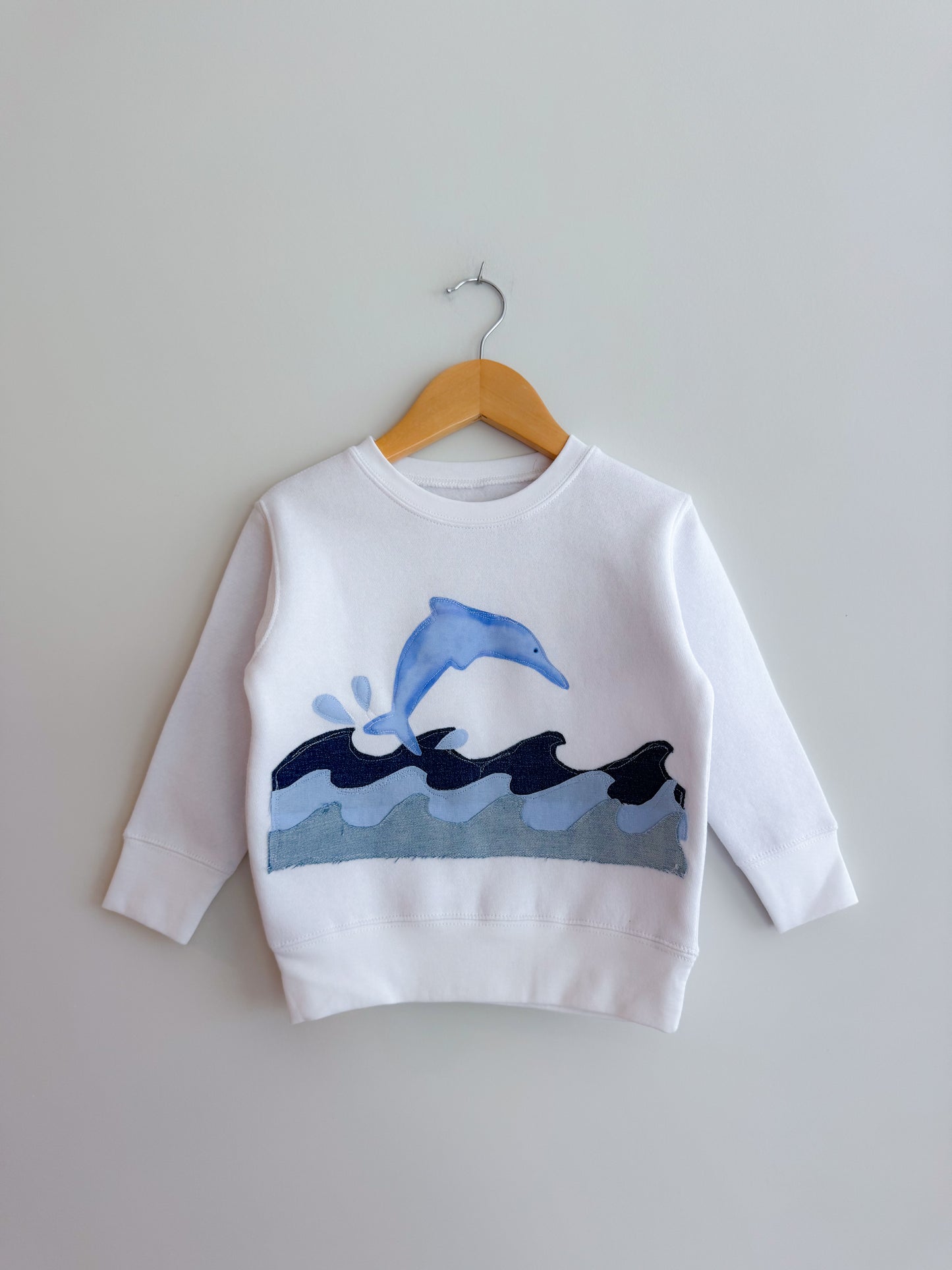 Dolphin Denim Wave Sweatshirt