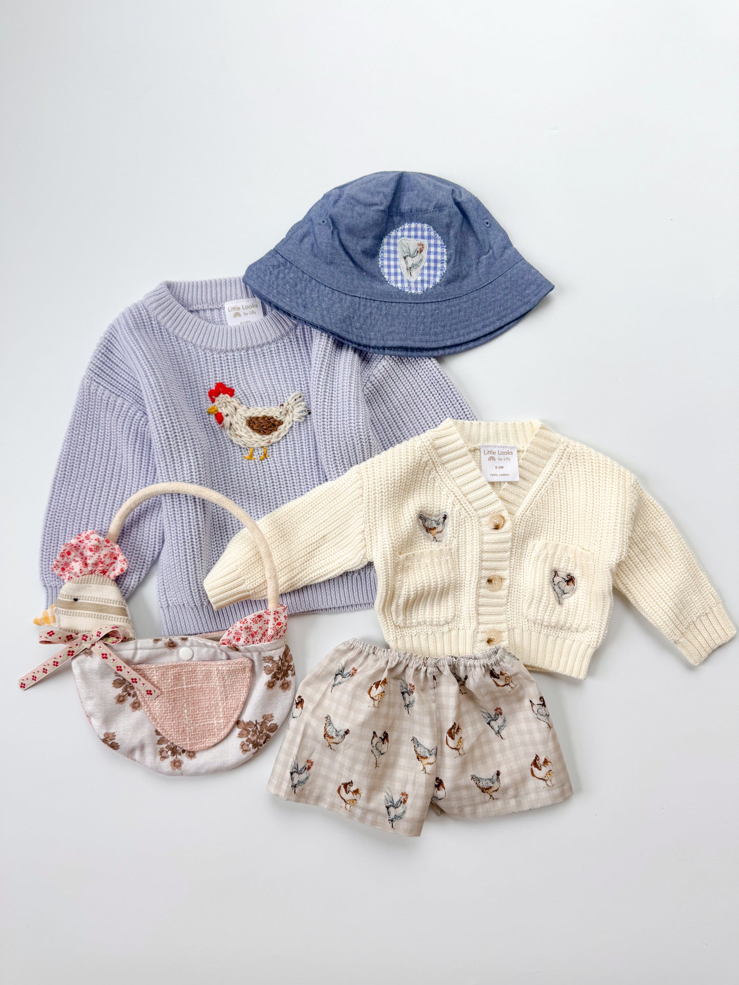 Chicken periwinkle sweater