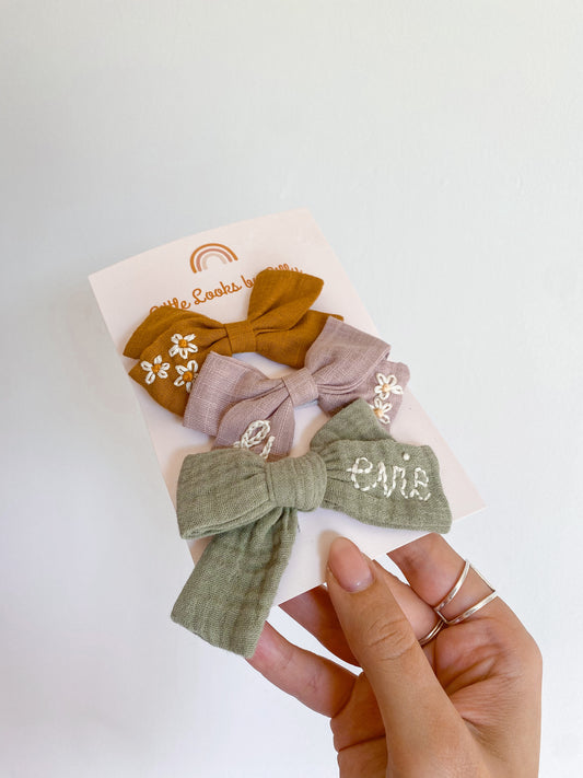 Custom Cotton Bow Clip