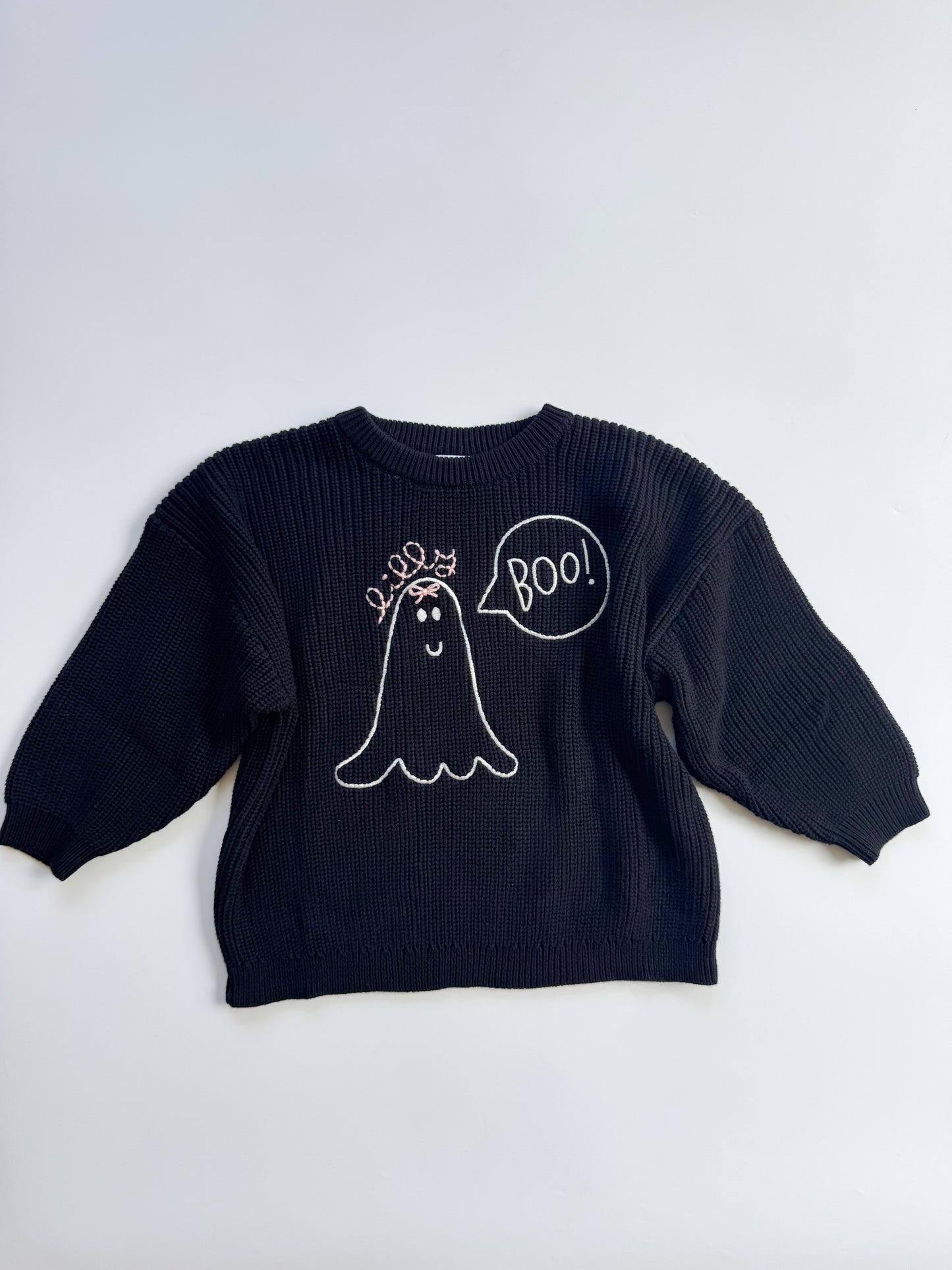 GLOW Ghost BOO Sweater