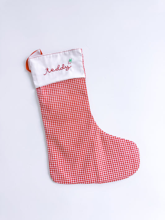 Custom Gingham Stocking