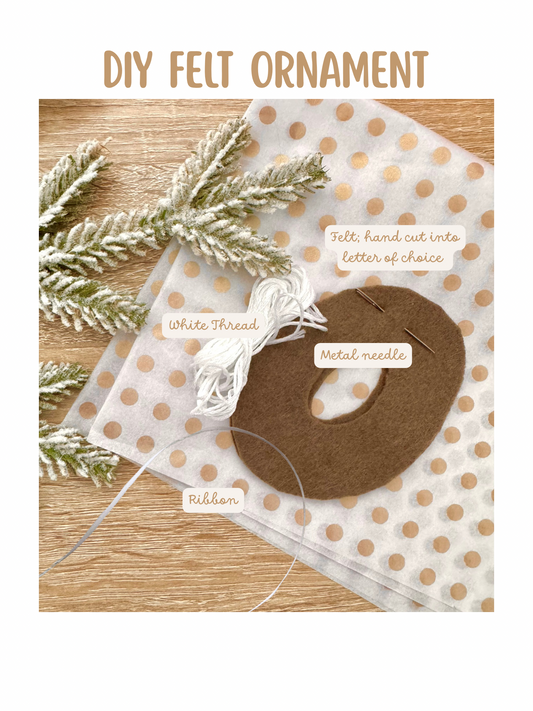DIY Embroidered Letter ornament