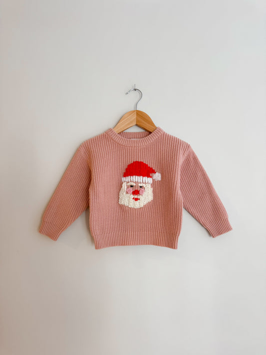 Pink Santa Sweater 6 month