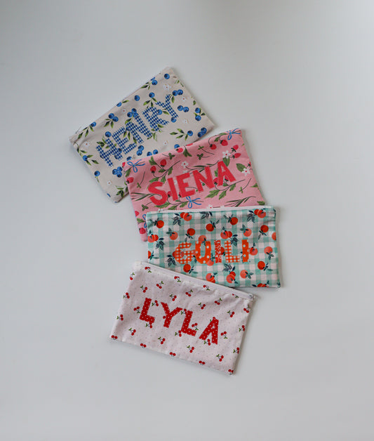 Custom Name Zipper Pouch -Fruit