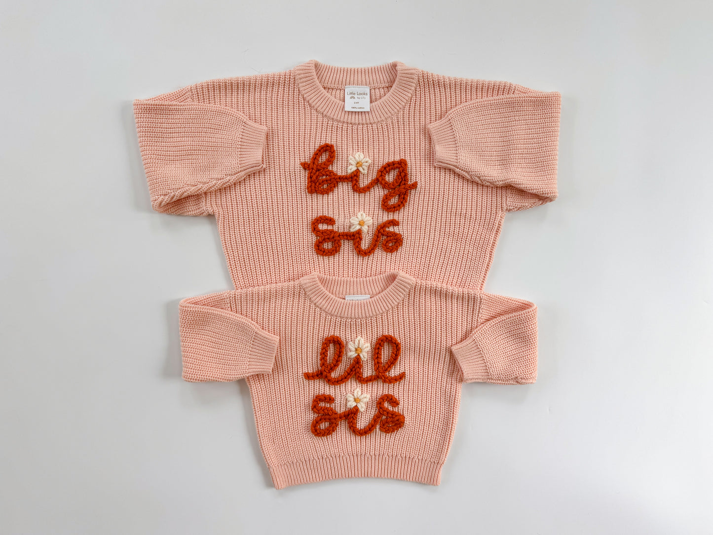Big Sis Lil Sis Peachy Sweater