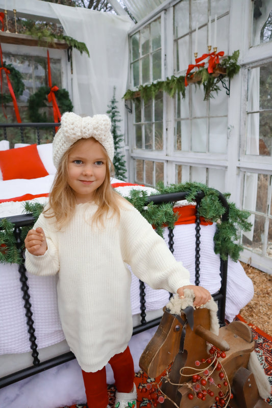 Marshmallow Cream Knit Dress