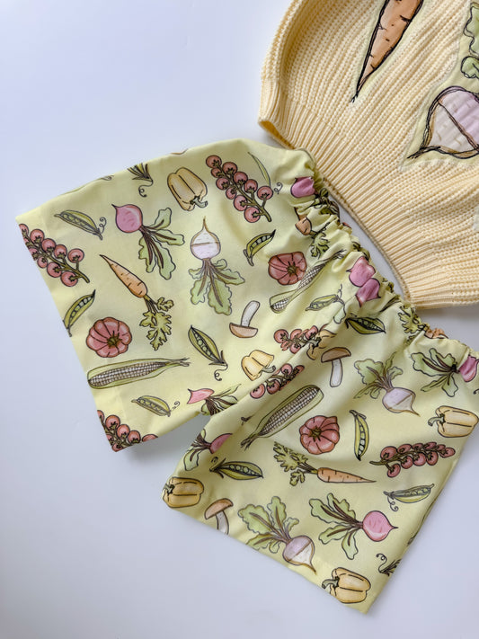 Yellow Vegetable Shorts