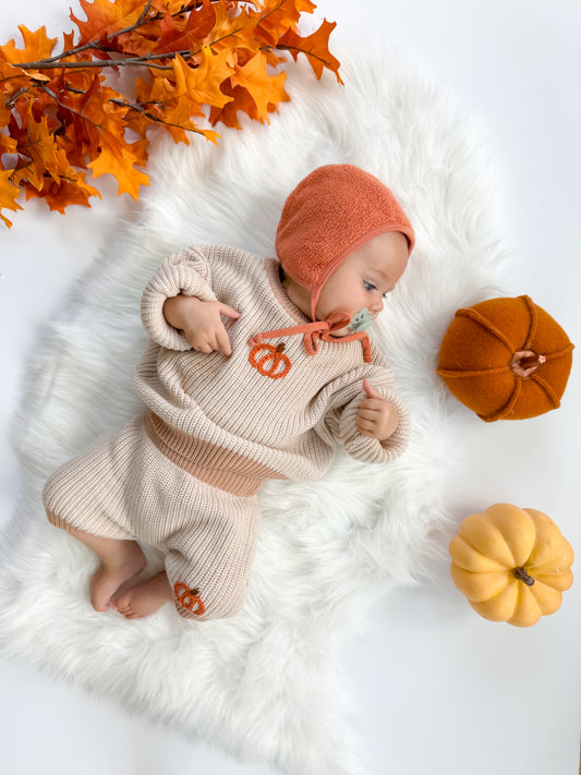 Pumpkin Shorts Set