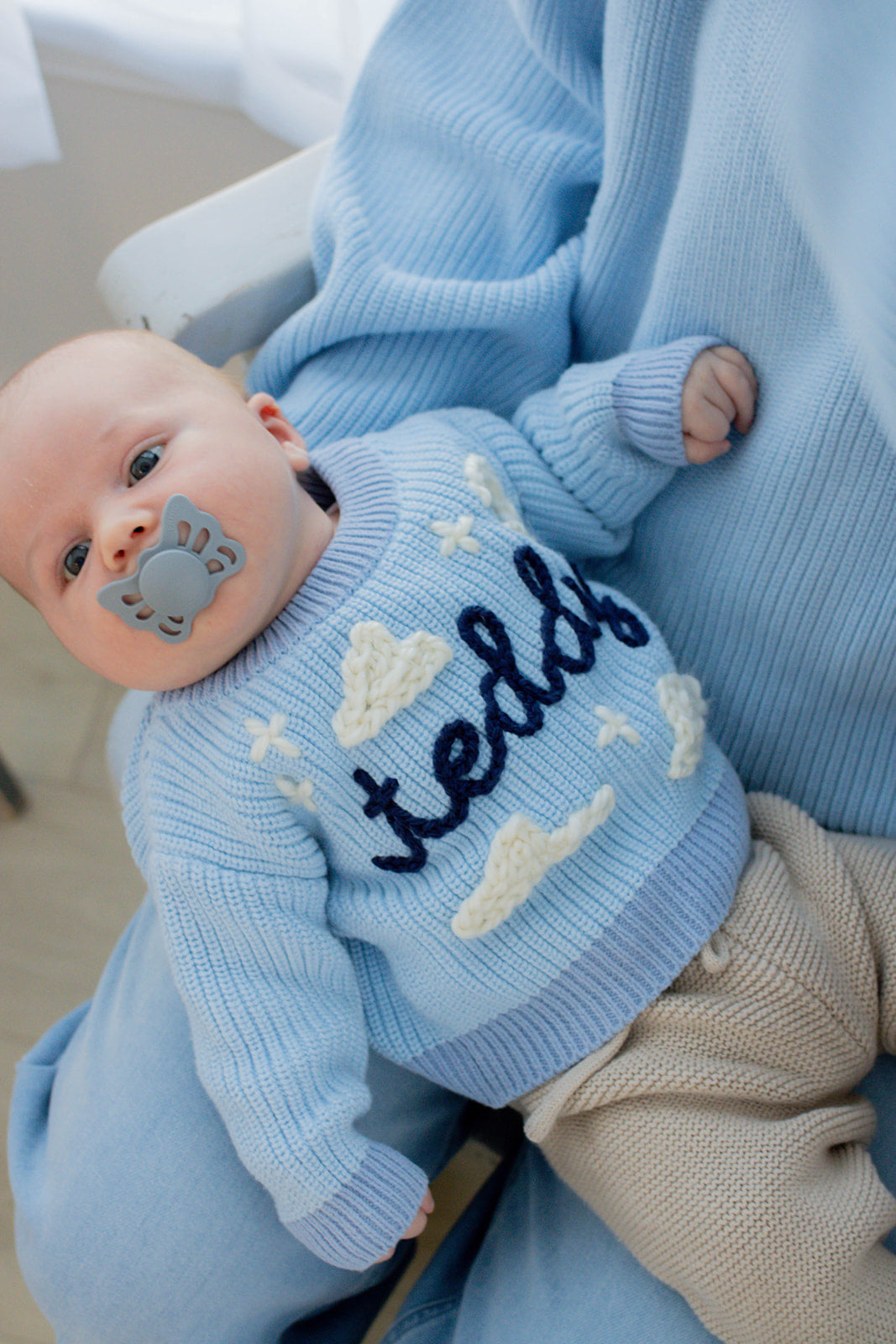 Custom Sweater: Dreamy Blue