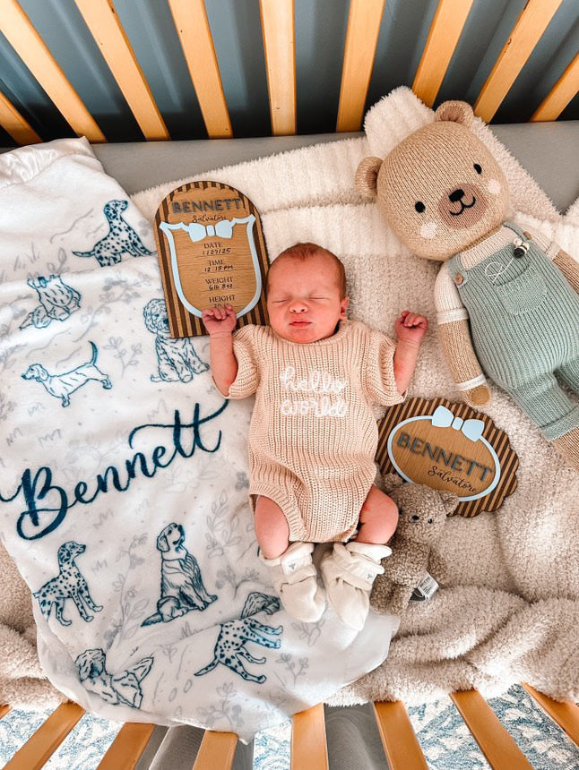Hello World Newborn Romper